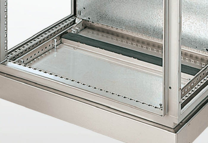 Driedelige Kabelwartelplaat / bodemplaat met foamafsluiting MX/CX-A vloerstaande kast ILINOX - 300(B)x600(D)mm - PCG0306