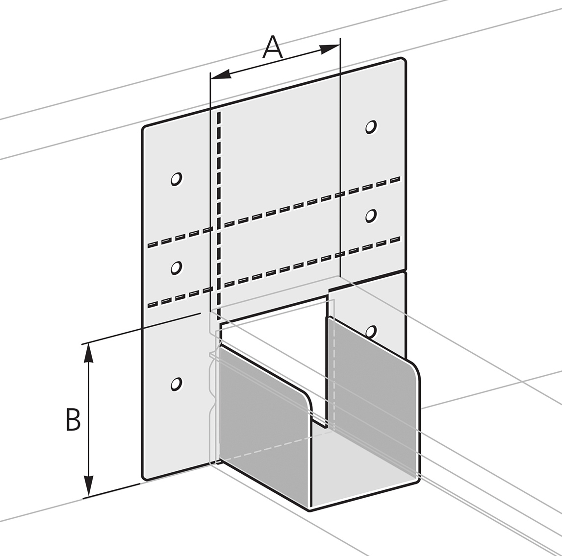 Goulotte PIK Pflitsch - Raccord de goulotte latéral 60x60mm acier galvanisé - PIK KAS 60/60 S