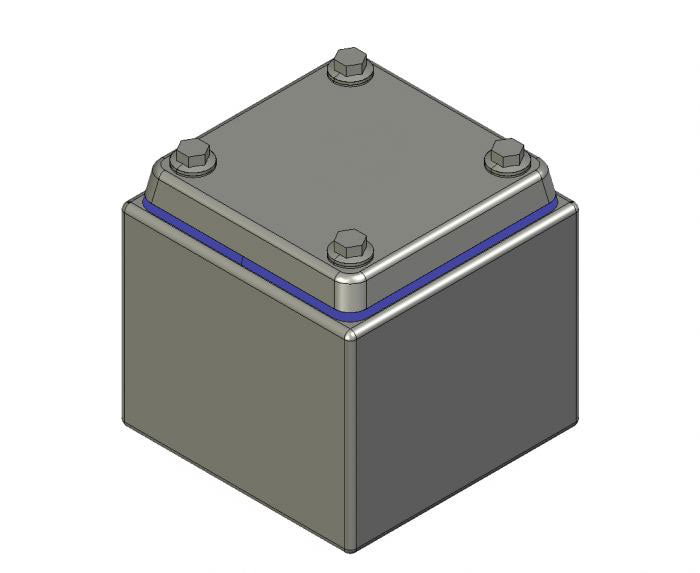DEH Hygienic Design Klemmenkast ILINOX - 90(B)x90(H)x85(D)mm - DEH01/316A