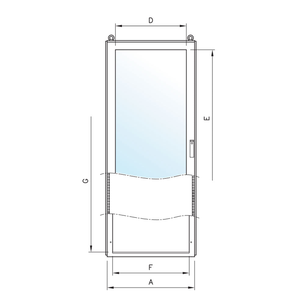 CX-A Vloerstaande kast met venster deur ILINOX - 1008(B)x1800(H)x600(D)mm - CXV1086A
