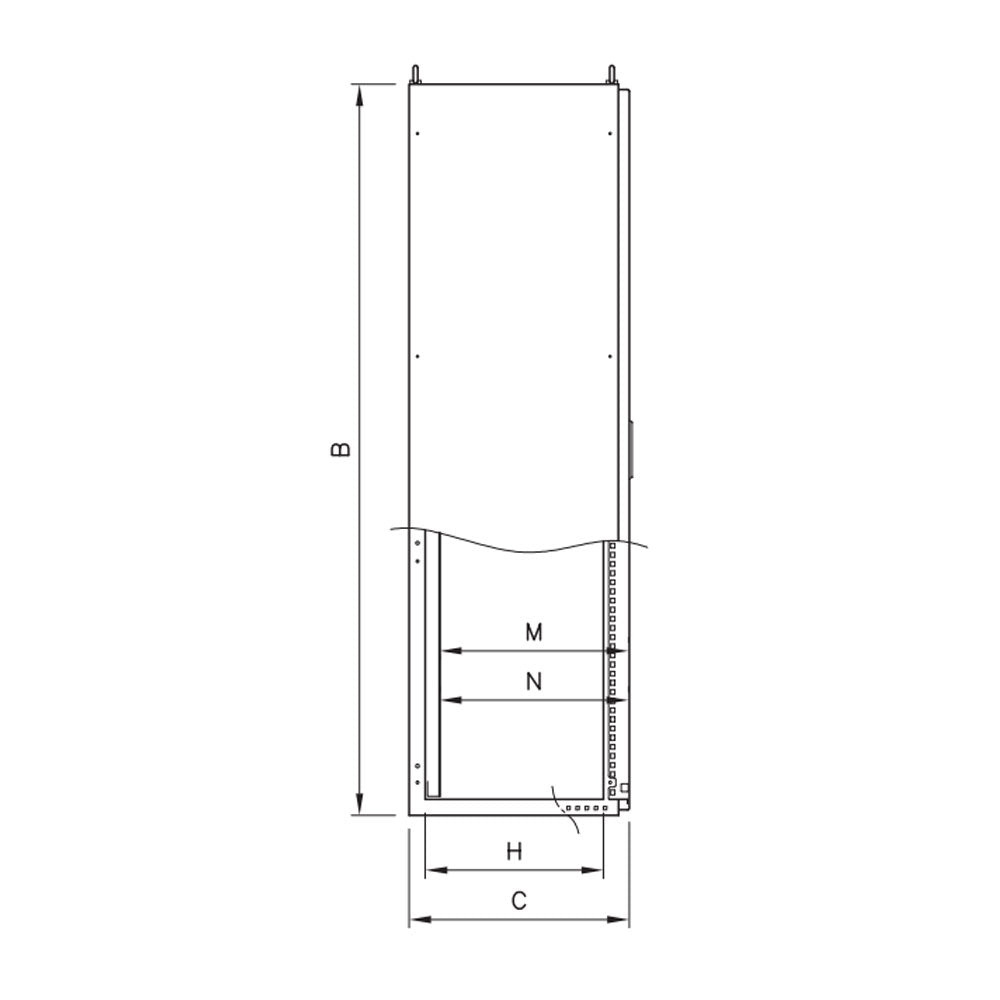 CX-A Vloerstaande kast met dubbele venster deur ILINOX - 1211(B)x1800(H)x400(D)mm - CXV1284A