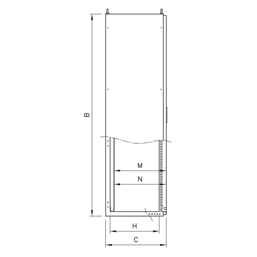 CX-A Vloerstaande kast met venster deur ILINOX - 1008(B)x2000(H)x400(D)mm - CXV1004A