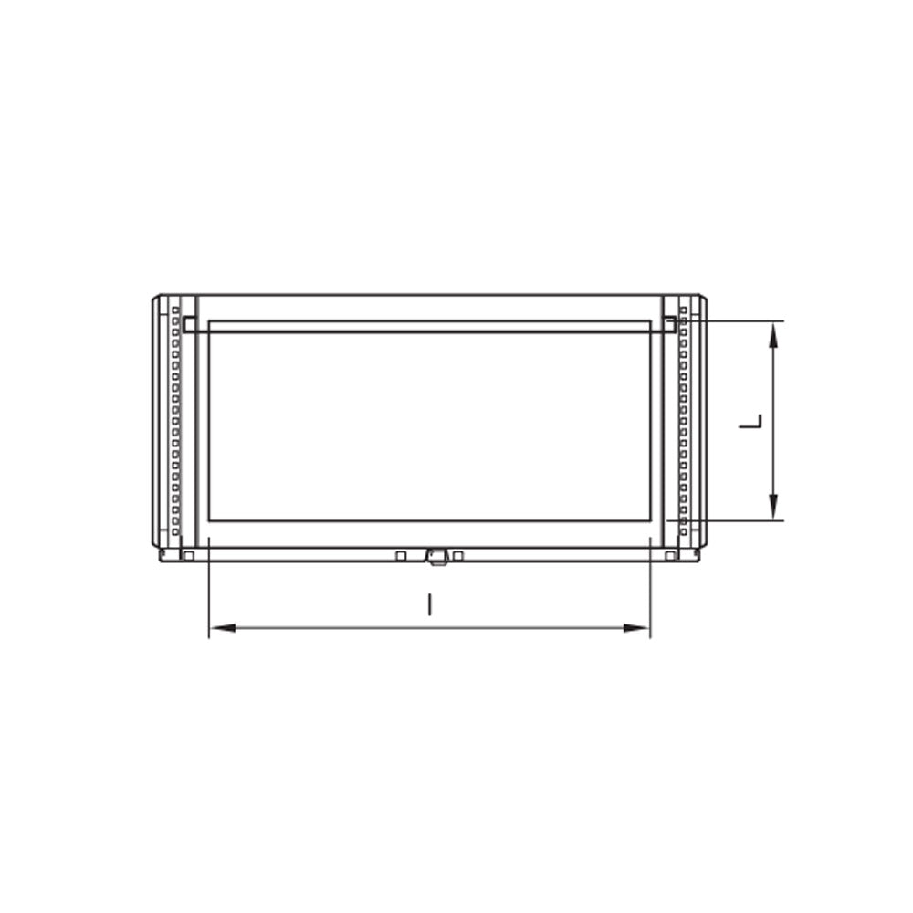 CX-A Vloerstaande kast met dubbele venster deur ILINOX - 1211(B)x2000(H)x400(D)mm - CXV1204A