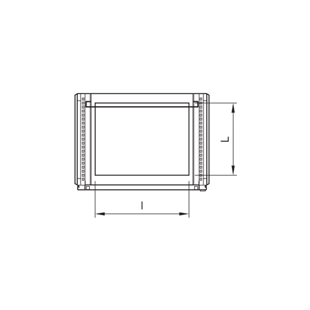 CX-A Vloerstaande kast met venster deur ILINOX - 1008(B)x2000(H)x400(D)mm - CXV1004A