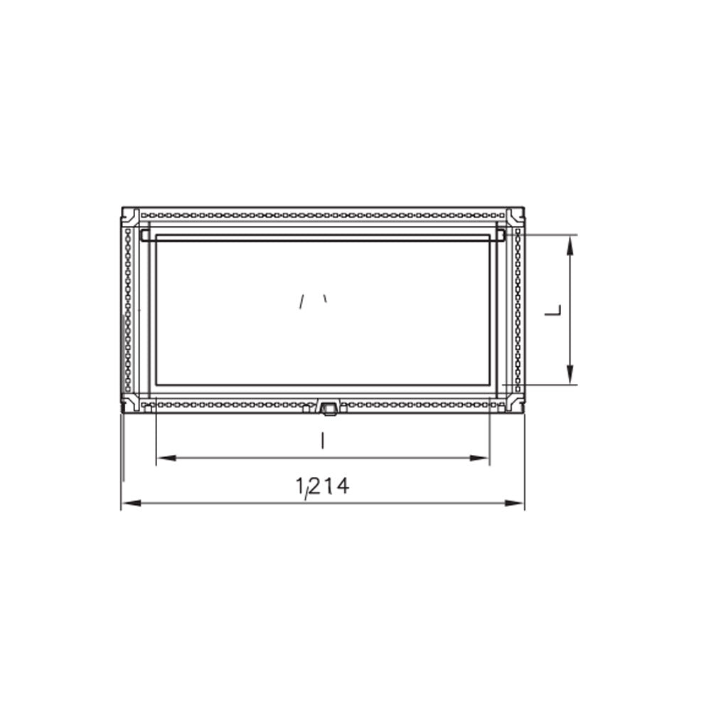 MX Vloerstaande kast met dubbele venster deur ILINOX - 1209(B)x1827(H)x518(D)mm - MXV1285