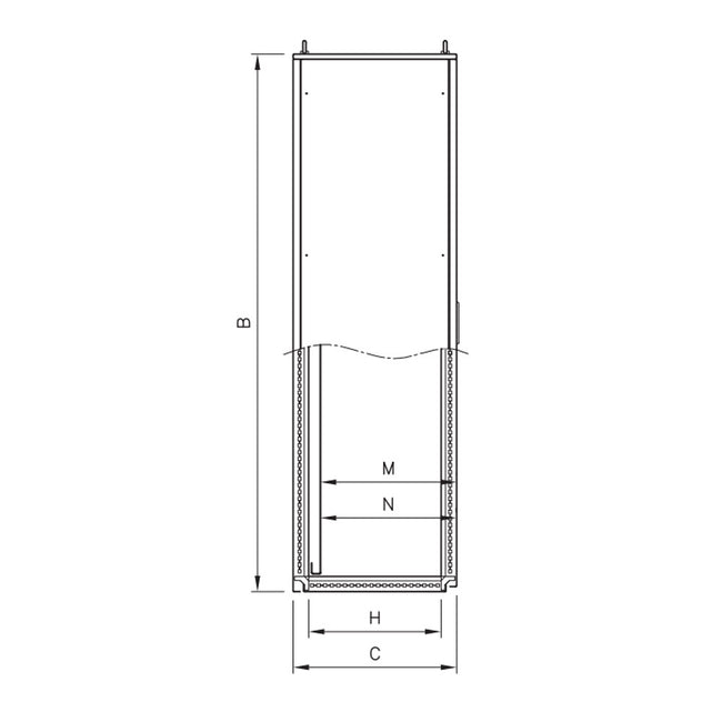 MX Vloerstaande kast met venster deur ILINOX - 606(B)x1827(H)x518(D)mm - MXV0685