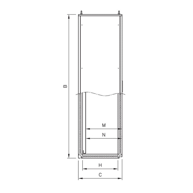 MX Vloerstaande kast met venster deur ILINOX - 806(B)x1827(H)x618(D)mm - MXV0886