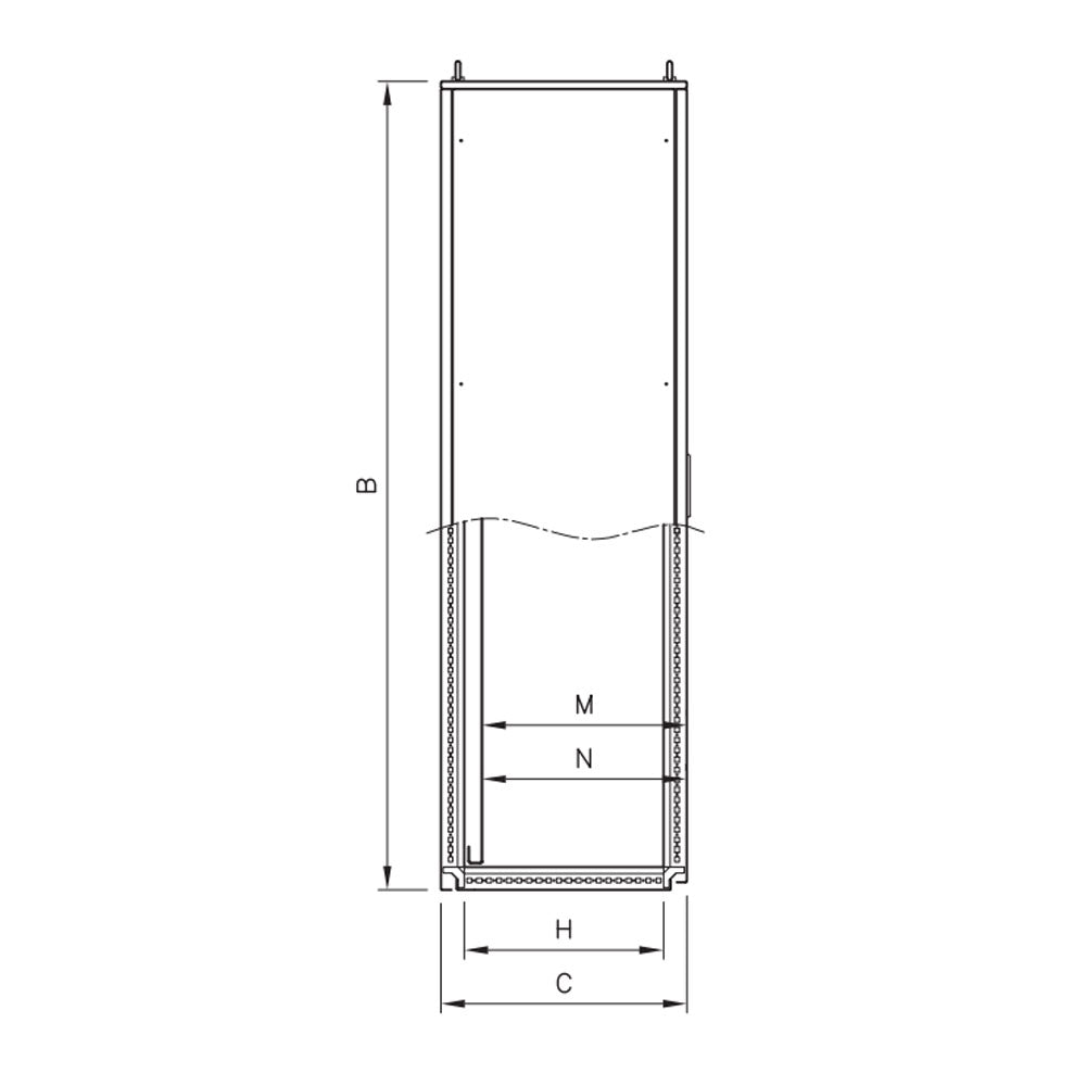 MX Vloerstaande kast met venster deur ILINOX - 806(B)x1827(H)x818(D)mm - MXV0888