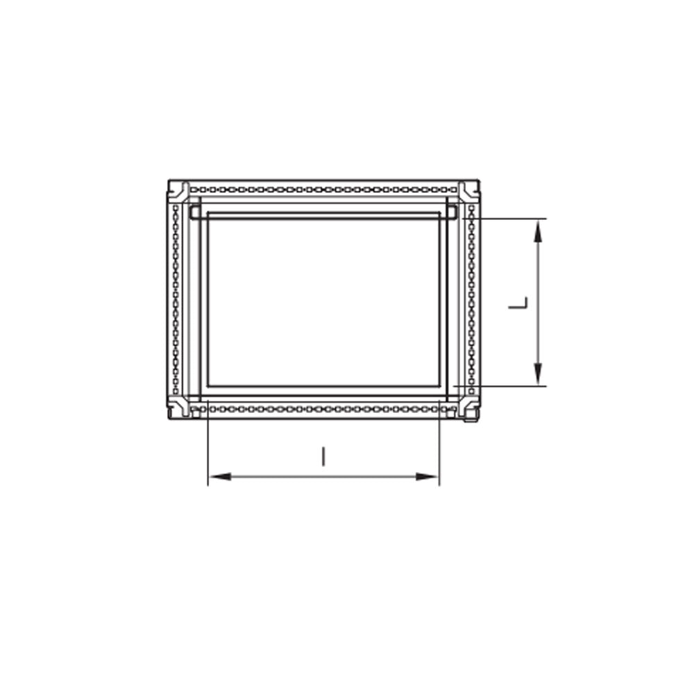 CX-A Vloerstaande kast met venster deur ILINOX - 608(B)x1800(H)x400(D)mm - CXV0684A