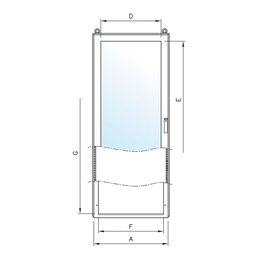 CX-A Vloerstaande kast met venster deur ILINOX - 808(B)x1800(H)x400(D)mm - CXV0884A