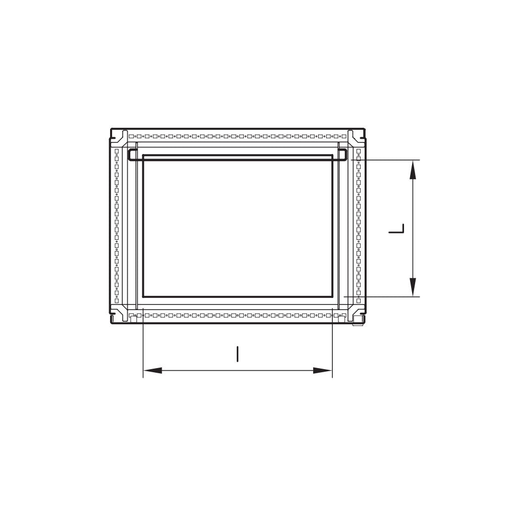 MX Vloerstaande kast met volle deur ILINOX - 606(B)x2027(H)x618(D)mm - MX0606