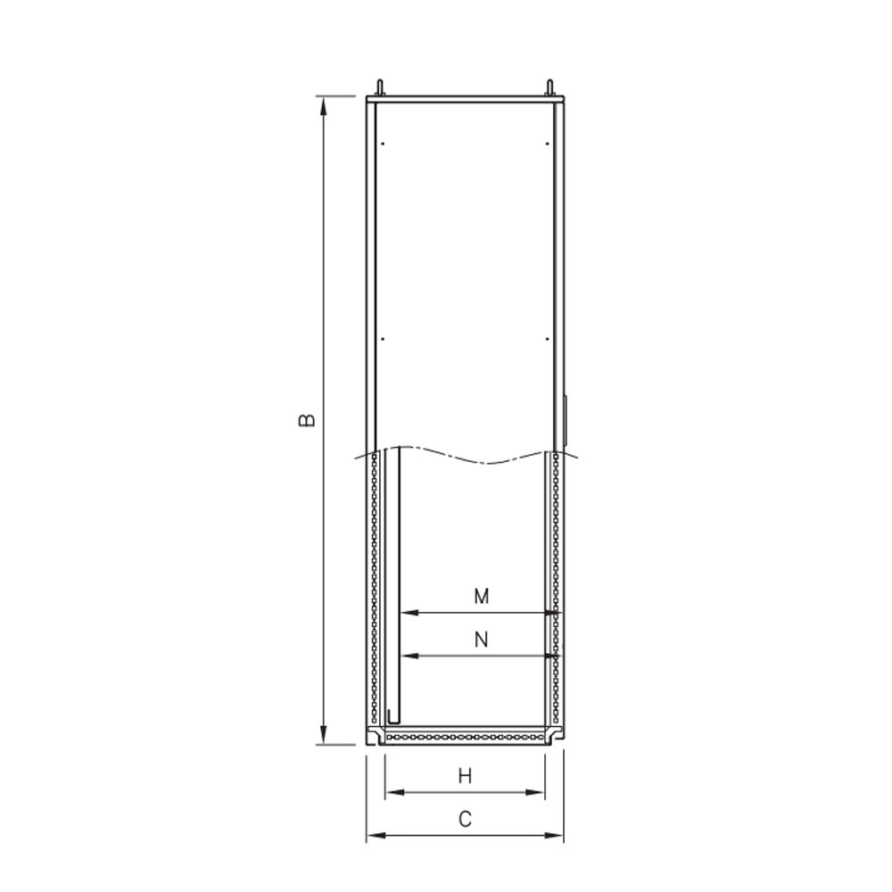 MX Vloerstaande kast met volle deur ILINOX - 606(B)x1827(H)x518(D)mm - MX0685