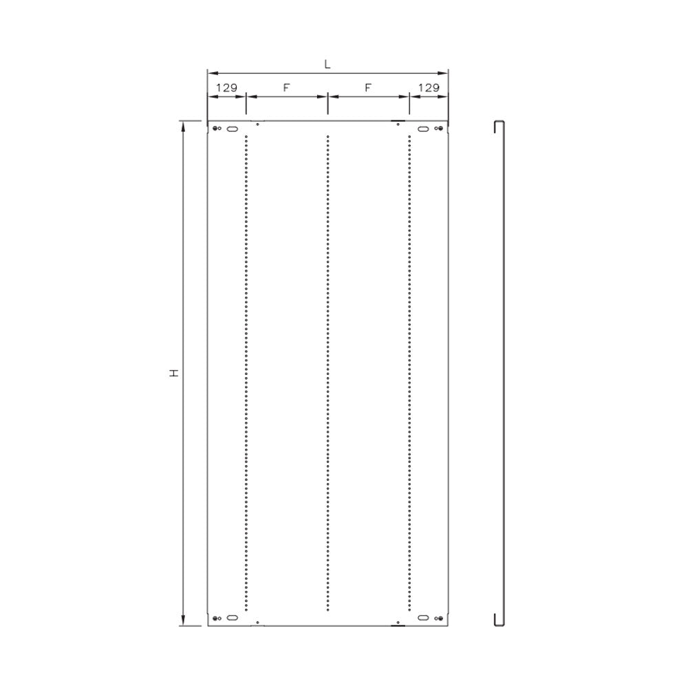 Montageplaat sendzimir voor MX en CX-A ILINOX - 608(B)x1692(H)mm - PS0617