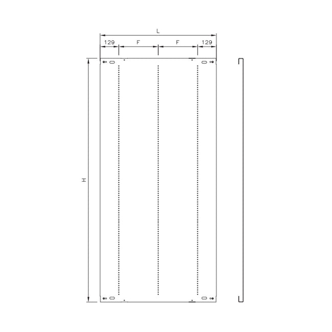 Montageplaat sendzimir voor MX en CX-A ILINOX - 608(B)x1692(H)mm - PS0617