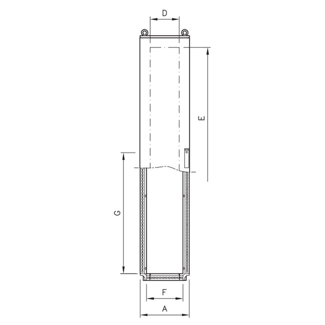 Kabelbaanmodule met gescharnierd frontpaneel ILINOX - 306(B)x1827(H)x518(D)mm - RMXP0385