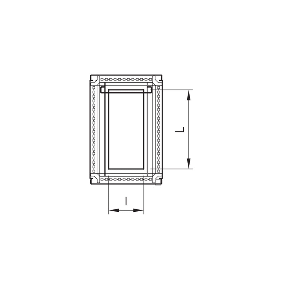 Kabelbaanmodule met gescharnierd frontpaneel ILINOX - 306(B)x1827(H)x518(D)mm - RMXP0385