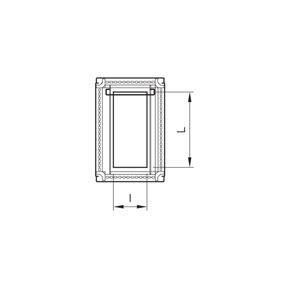 Kabelbaanmodule met geschroefd frontpaneel ILINOX - 306(B)x1827(H)x518(D)mm - RMX0385