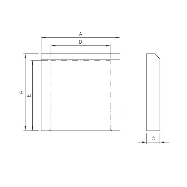 KL Labyrint afdekkap Inox 304 ILINOX - 170(B)x180(H)x32(D)mm - KL10-55