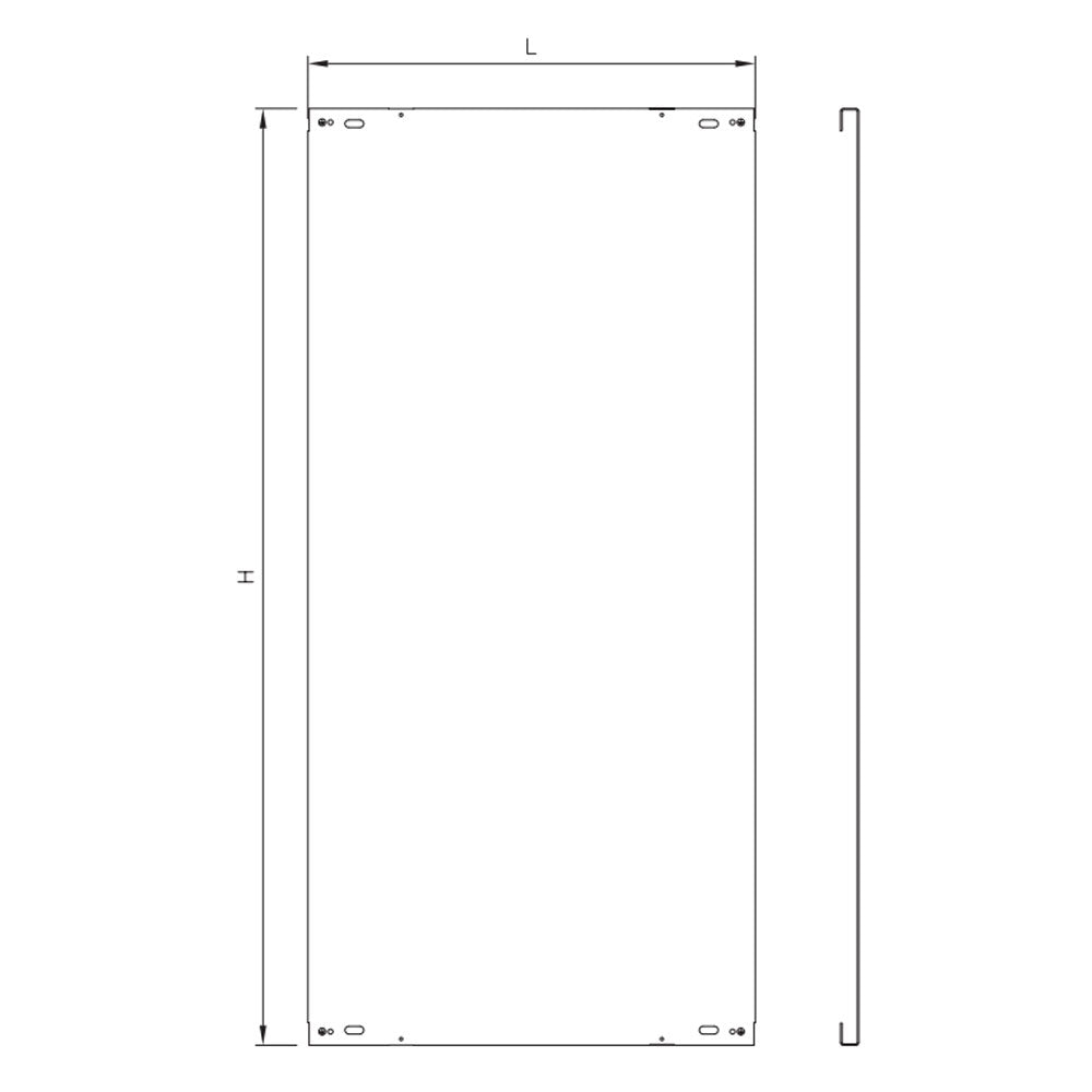 Montageplaat sendzimir voor MX en CX-A ILINOX - 497(B)x1692(H)mm - PA0517