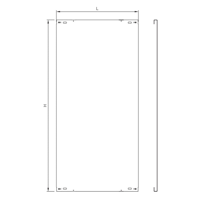 Montageplaat sendzimir voor MX en CX-A ILINOX - 497(B)x1692(H)mm - PA0517