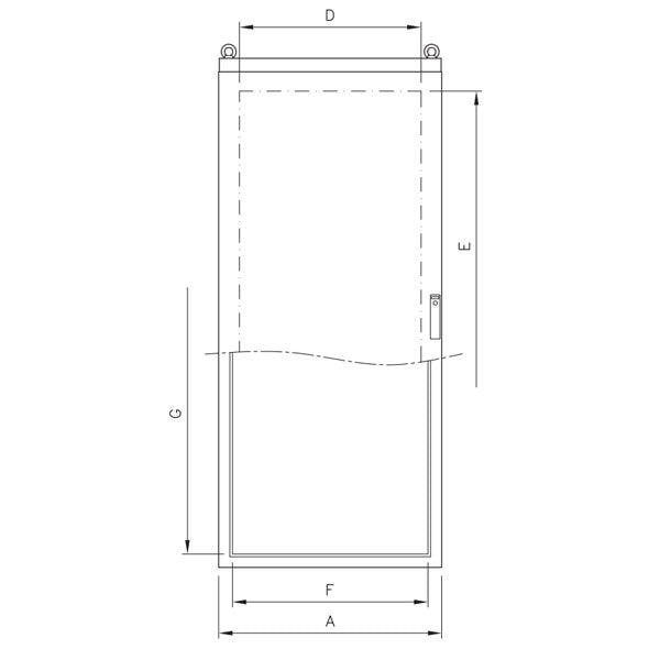 CC compacte vloerstaande kast met volle deur ILINOX - 805(B)x1840(H)x400(D)mm - CC818