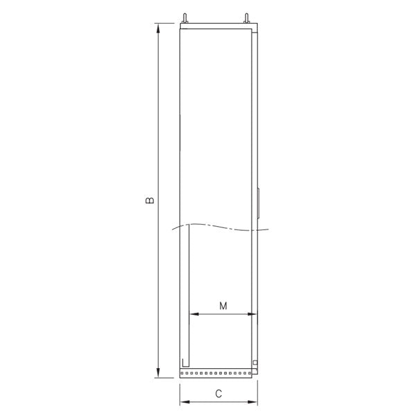 CC compacte vloerstaande kast met dubbele venster deur ILINOX - 1608(B)x1840(H)x400(D)mm - CCV1618