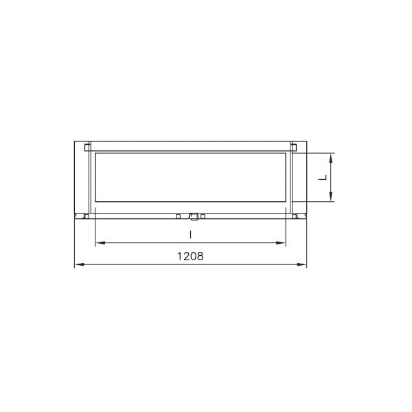 CC compacte vloerstaande kast met dubbele venster deur ILINOX - 1208(B)x1840(H)x400(D)mm - CCV1218