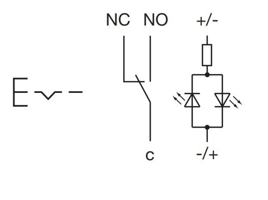 Verlichte Drukknop EAO Ring Geel - ∅ 19 mm Inox 304 240V - 82-5152.2144