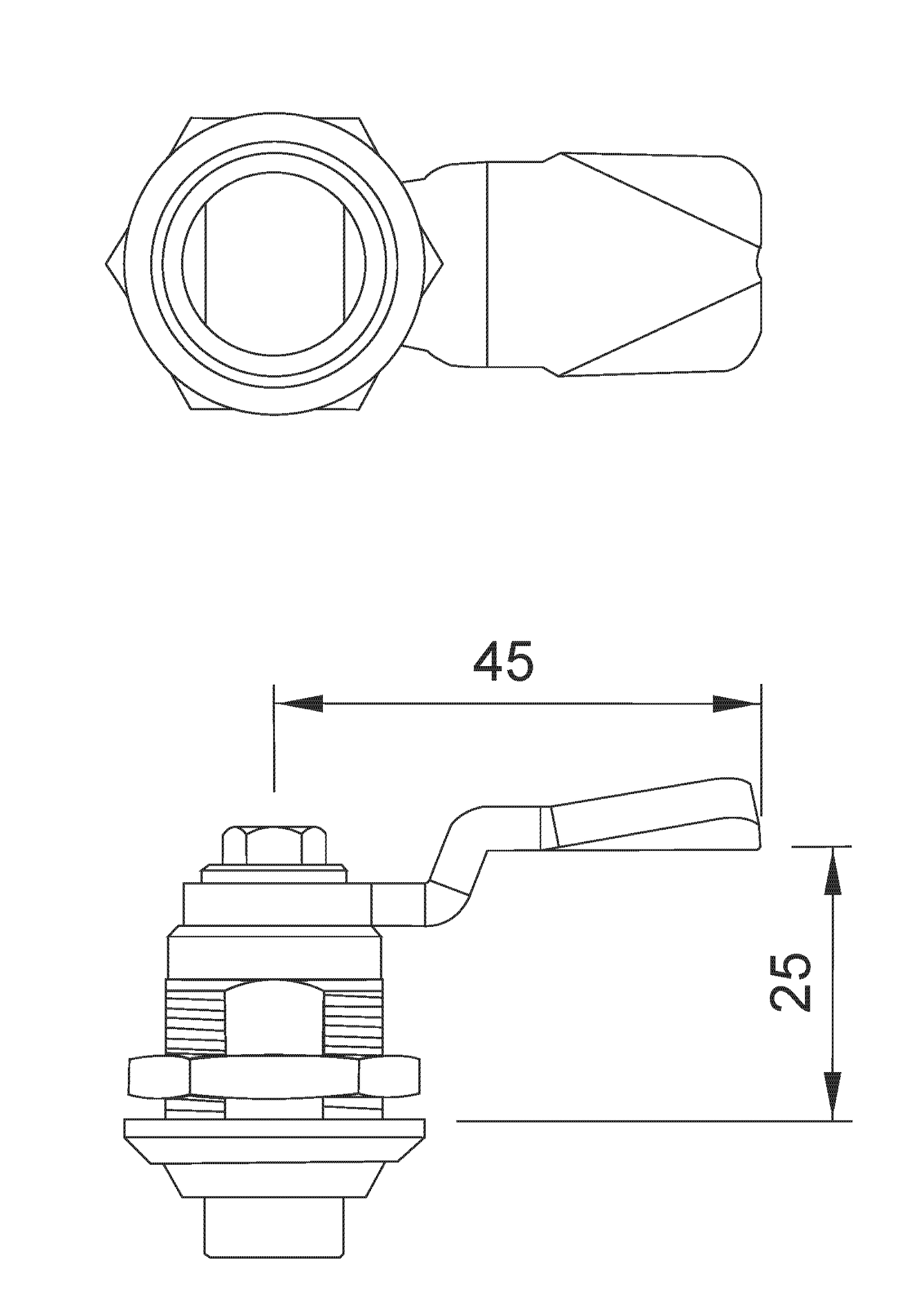 Hygienic Design slot zonder sleutel voor QL-QLSE Ilinox - SG460-30-HD
