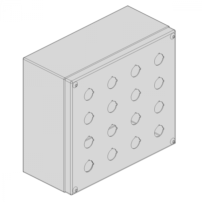 PS Drukknopkast ILINOX - 270(B)x240(H)x100(D)mm - PS16H/304