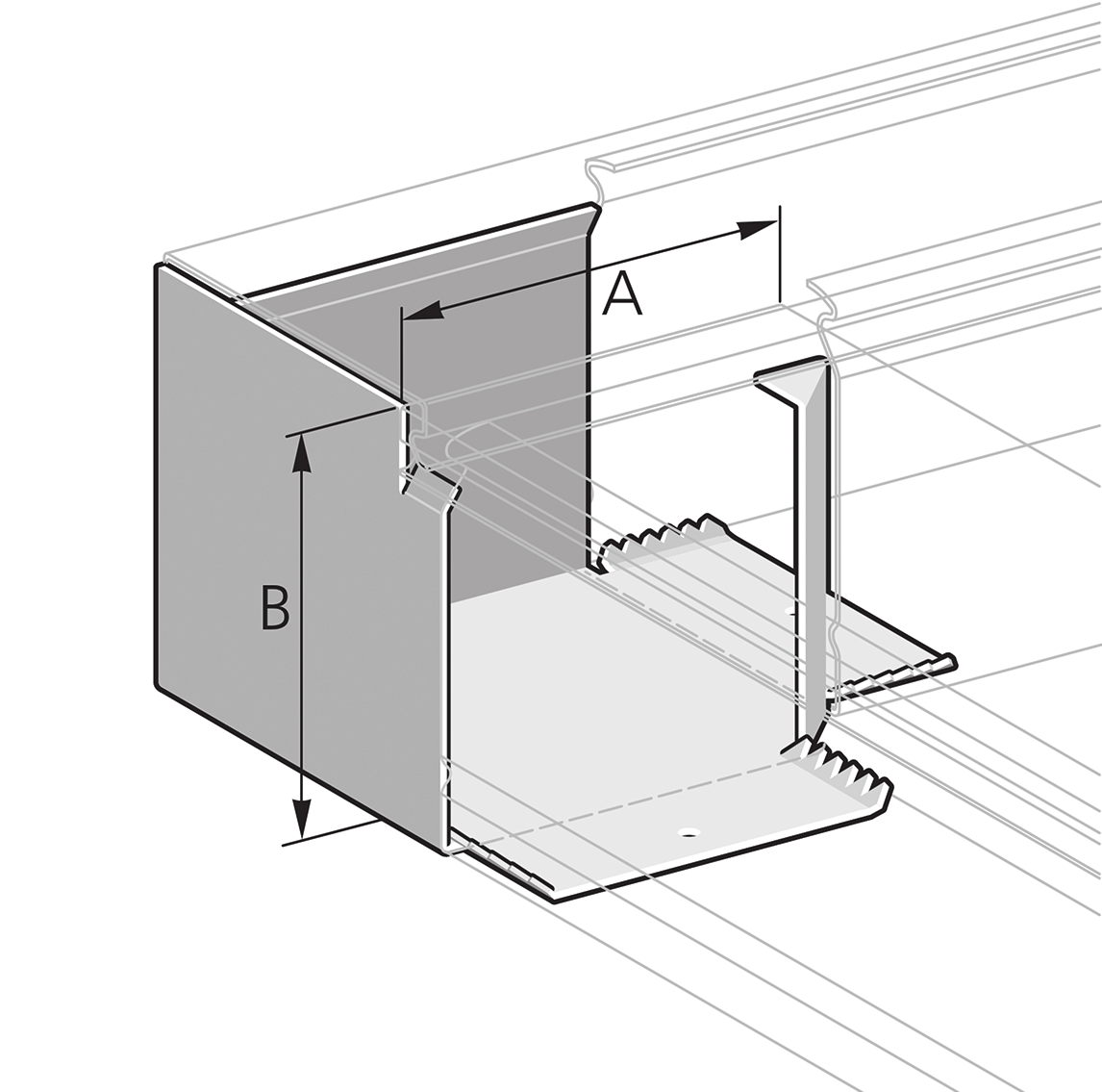 PIK Kanaal PFLITSCH - Hoekkoppeling verzonken hoekig ontwerp 30x30mm Inox 430 - PIK WVF 30/30 VA
