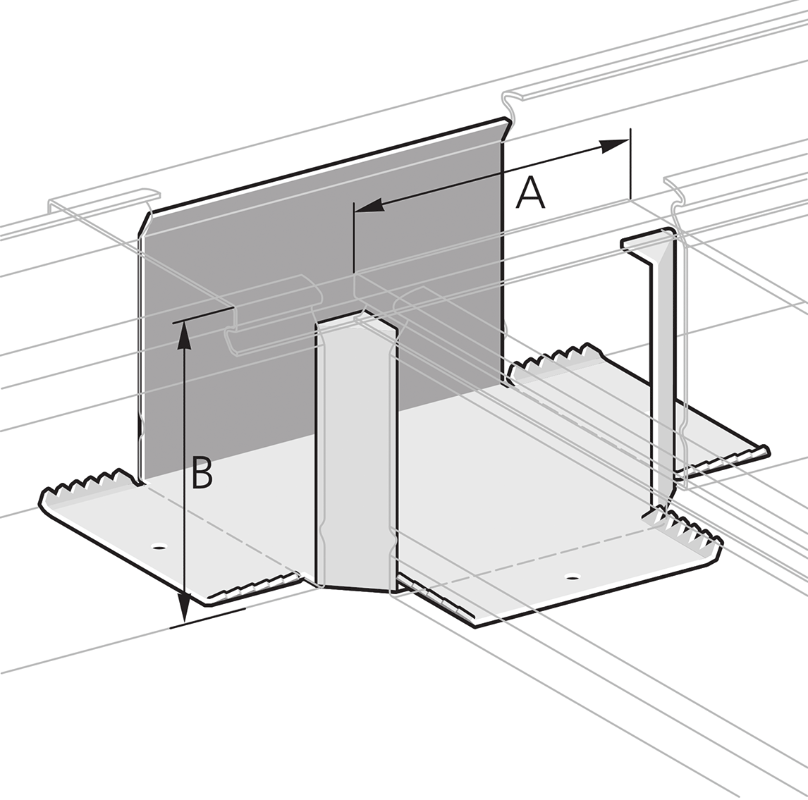 PIK Kanaal PFLITSCH - T-koppeling flush 15x15mm Inox 430 - PIK TVF 15/15 VA