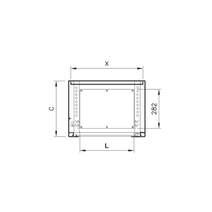 QVP Wandkast ILINOX - 600(B)x1200(H)x400(D)mm - QVP612