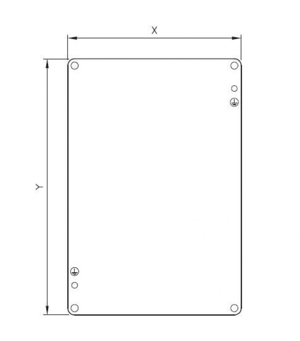 Montageplaat sendzimir voor DS025 ILINOX - 280(B)x240(H)mm - PI025