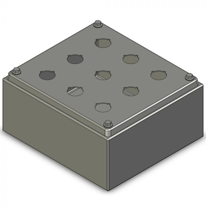 PE Drukknopkast ILINOX - 190(B)x210(H)x100(D)mm - PE09/304A