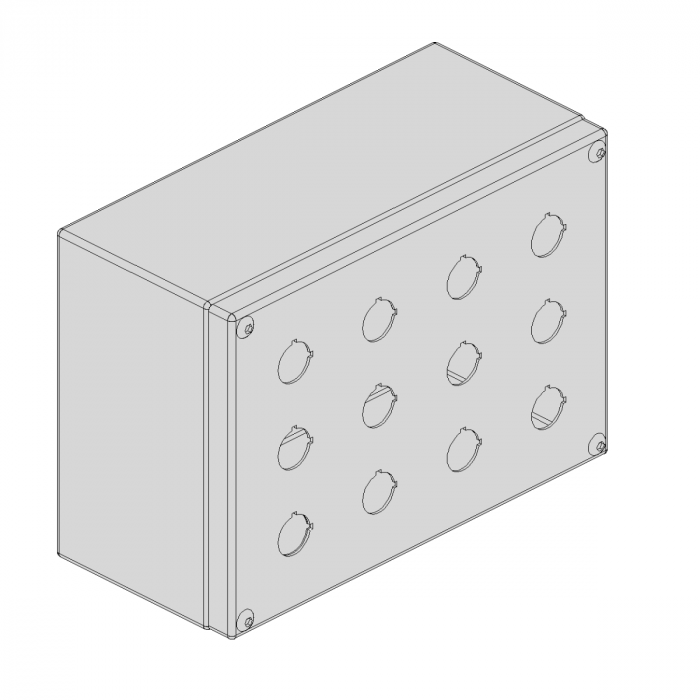 PS Drukknopkast ILINOX - 270(B)x190(H)x100(D)mm - PS12H/316