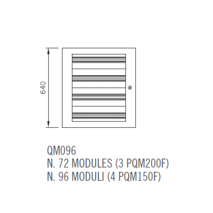 QM Wandkast ILINOX - 590(B)x640(H)x220(D)mm - QM096