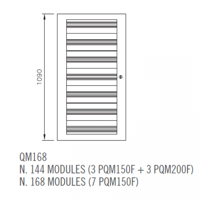 QM Wandkast ILINOX - 590(B)x1090(H)x220(D)mm - QM168