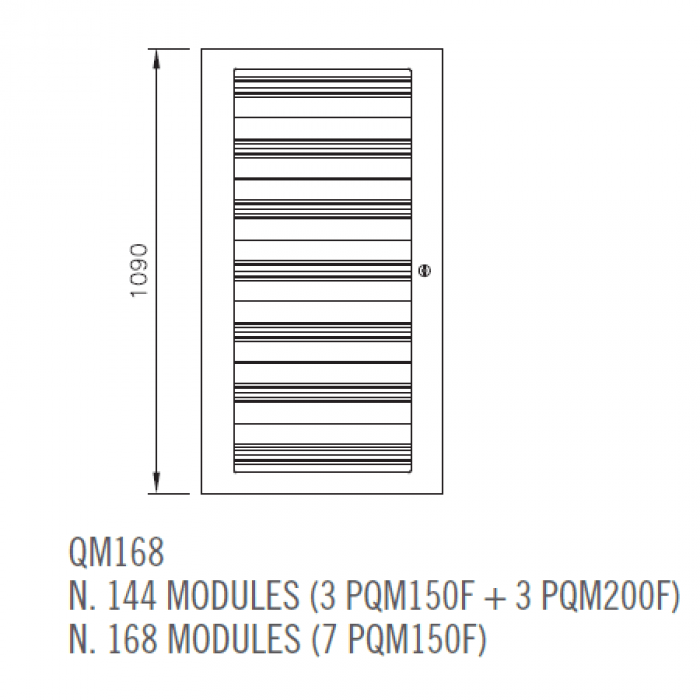 QM Wandkast ILINOX - 590(B)x1090(H)x220(D)mm - QM168
